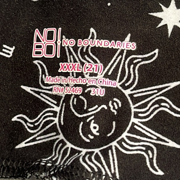 Flare Leg Knit Pants Size 21 No Boundaries NOBO Sun Moon Zodiac Star Size XXXL - Picture 9 of 13